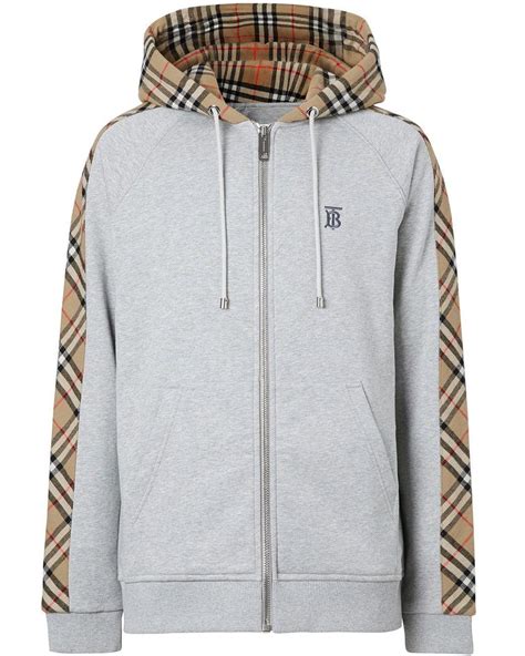 burberry zip up asherby hoodie|Burberry vintage check zipped hoodie.